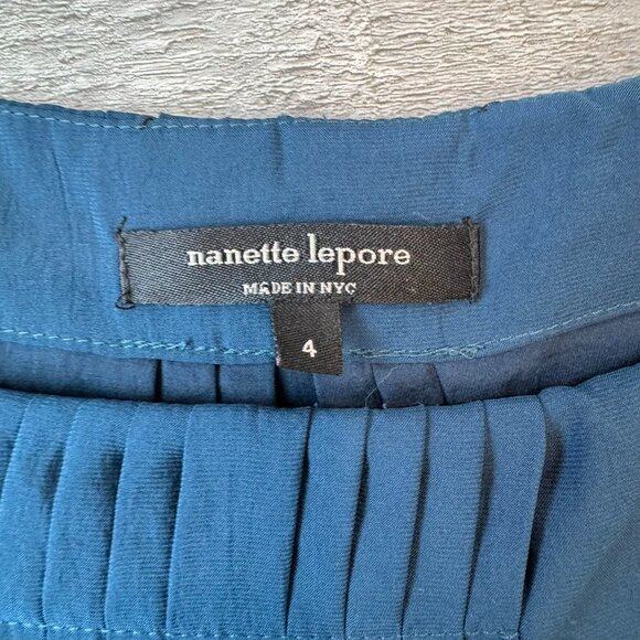 Nanette Lepore Blue Off Shoulder Bell Sleeve Blouse J21 - Picture 2 of 5